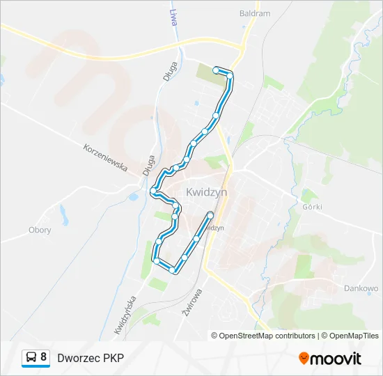 8 Bus Line Map