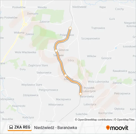 Автобус ZKA REG: карта маршрута