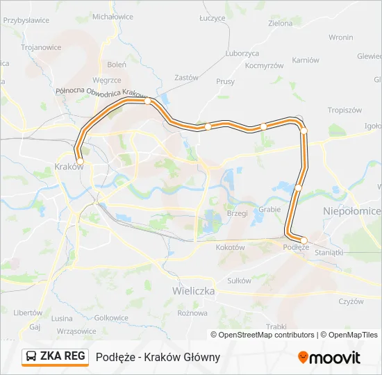 Автобус ZKA REG: карта маршрута