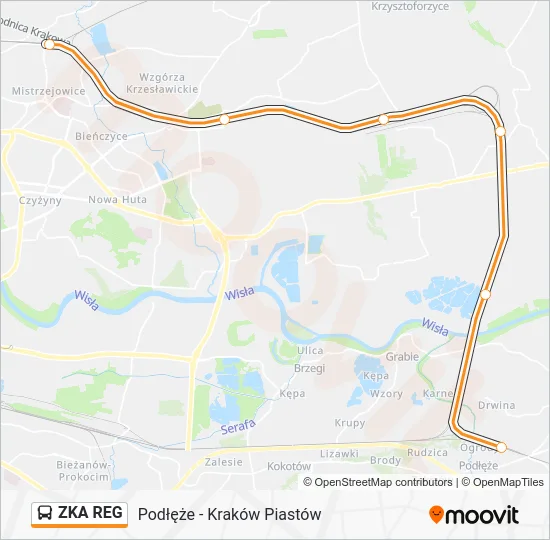 Автобус ZKA REG: карта маршрута
