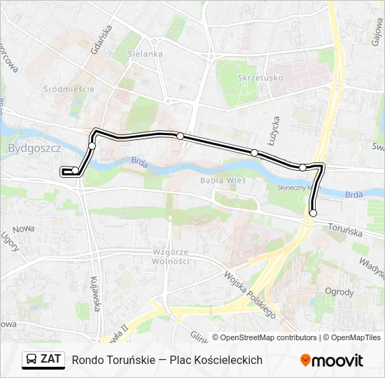 Автобус ZAT: карта маршрута