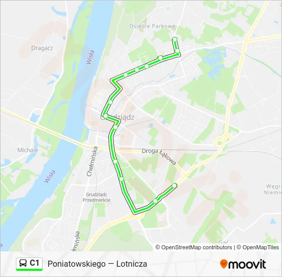 Автобус C1: карта маршрута