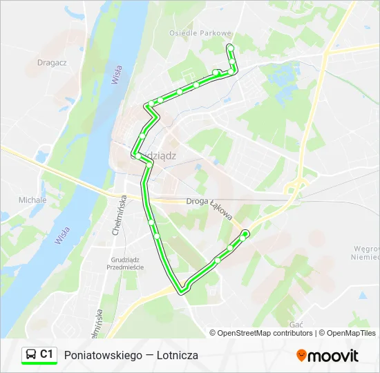 Автобус C1: карта маршрута