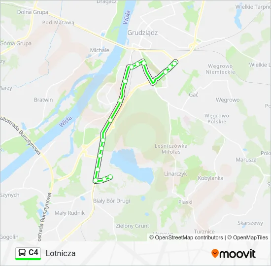 Автобус C4: карта маршрута