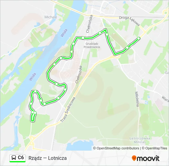 Автобус C6: карта маршрута