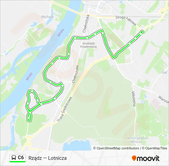 Автобус C6: карта маршрута