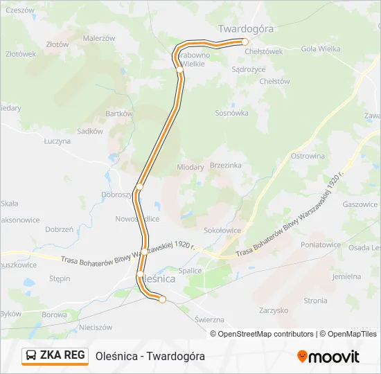 Автобус ZKA REG: карта маршрута