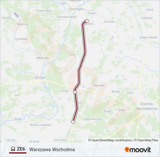 ZE6 bus Line Map