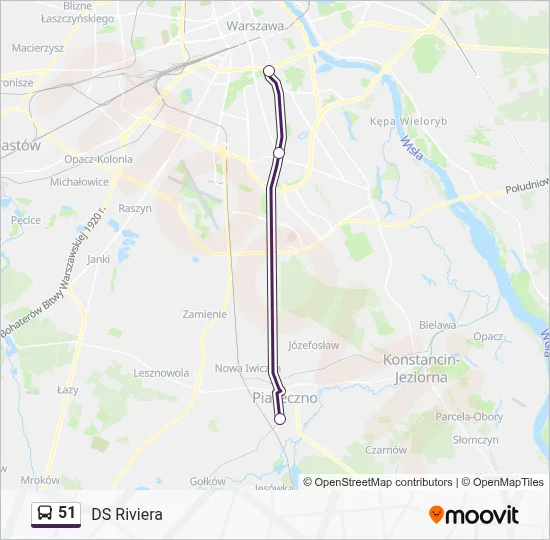 51 Bus Line Map