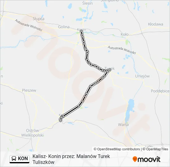KON Bus Line Map