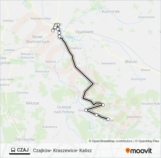 CZAJ Bus Line Map
