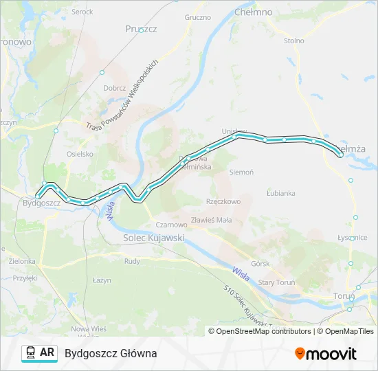 AR Train Line Map