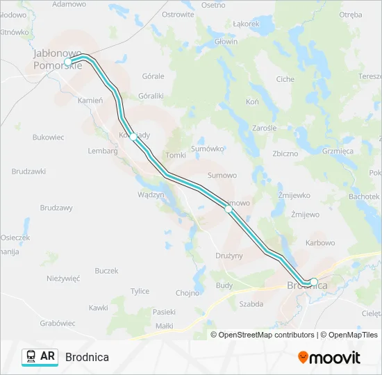 AR Train Line Map