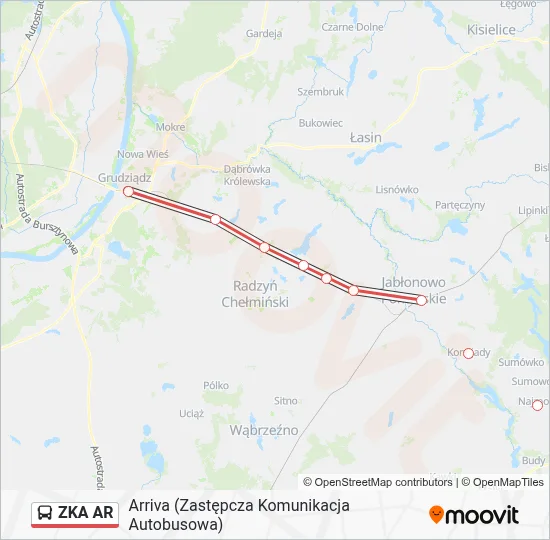 ZKA AR Bus Line Map