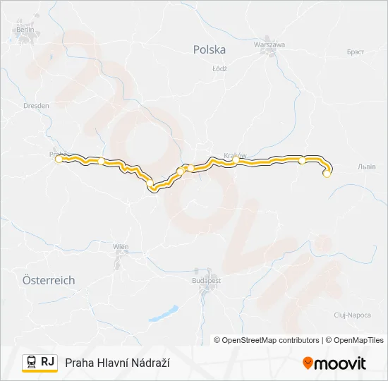 RJ Train Line Map