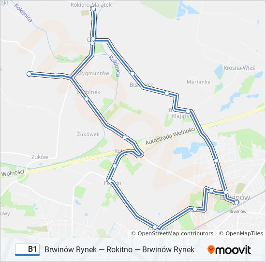 B1 bus Line Map