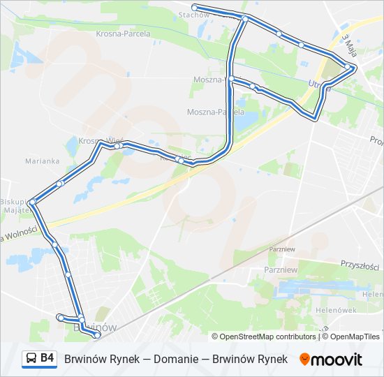 B4 bus Line Map