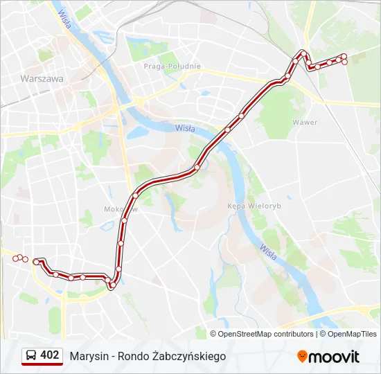 Автобус 402: карта маршрута