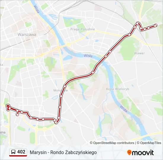 Автобус 402: карта маршрута