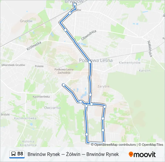  B8: карта маршрута