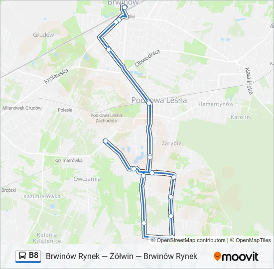  B8: карта маршрута