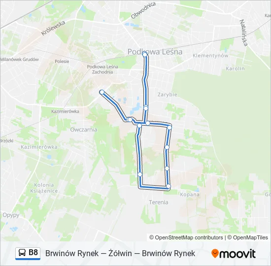  B8: карта маршрута