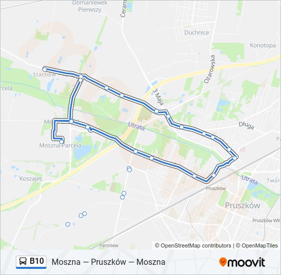 B10 bus Line Map