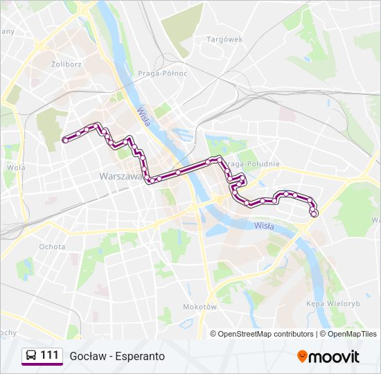 111 bus Line Map