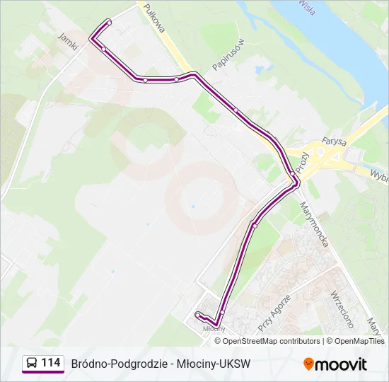 Автобус 114: карта маршрута
