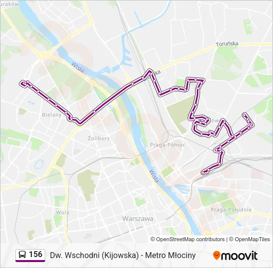 Автобус 156: карта маршрута