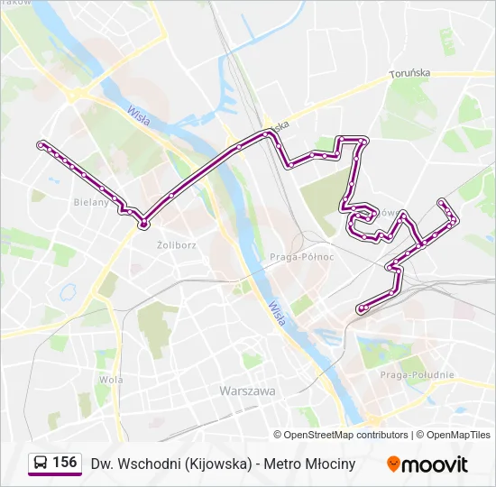 Автобус 156: карта маршрута