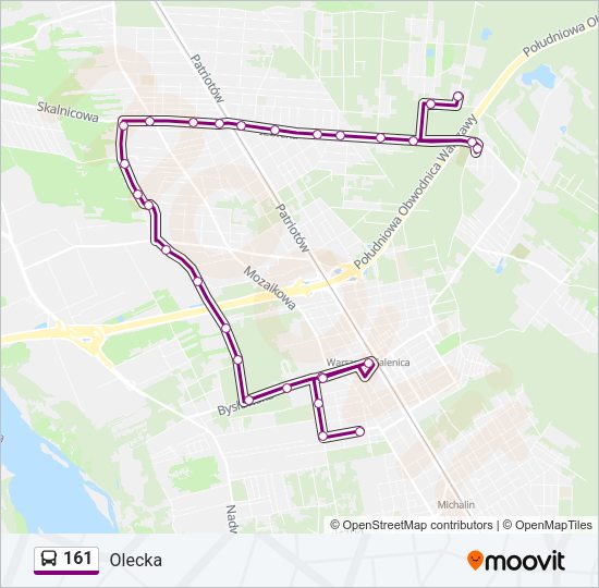 161 bus Line Map