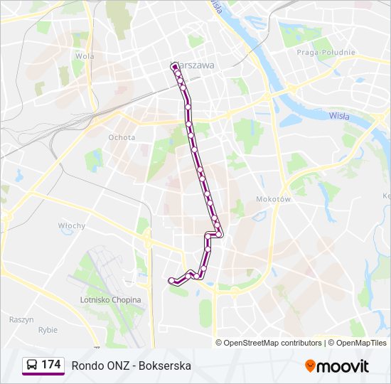 174 bus Line Map