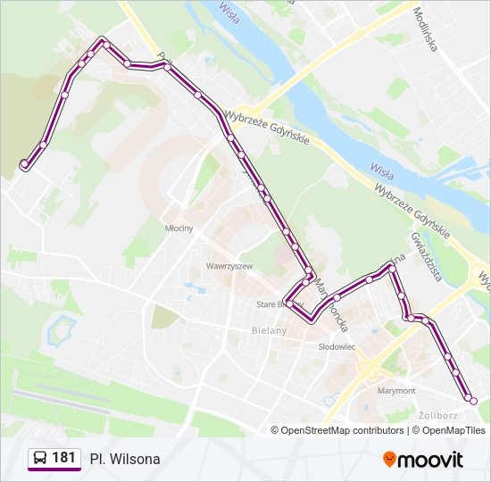 181 bus Line Map