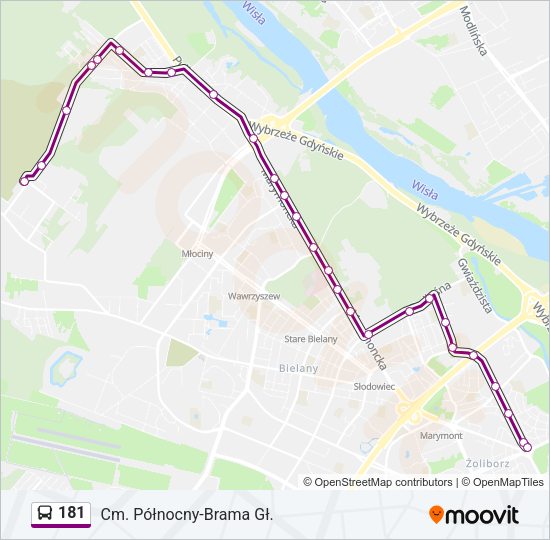 181 bus Line Map