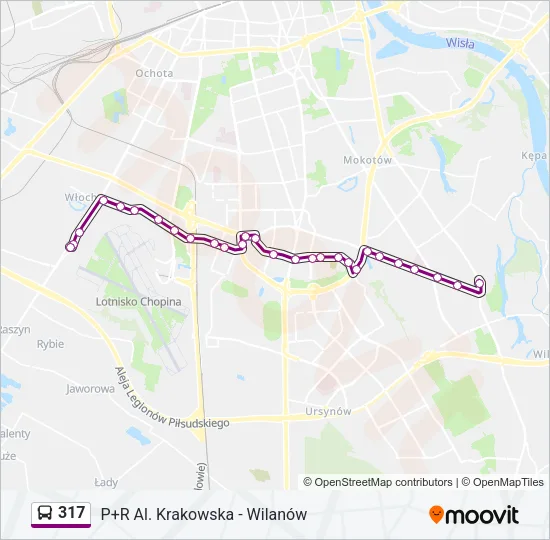 317 Bus Line Map