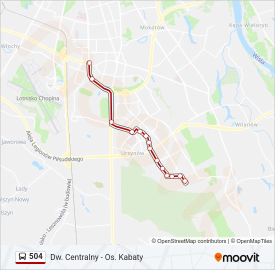 504 bus Line Map