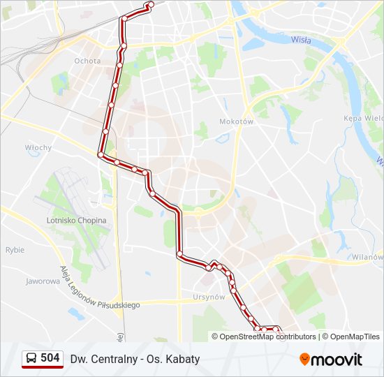 504 bus Line Map