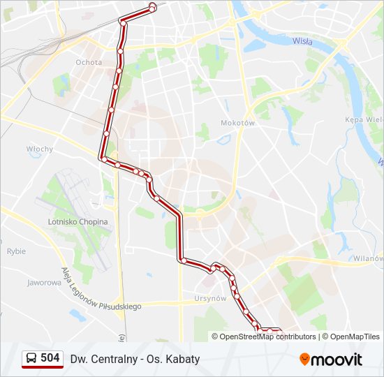 504 bus Line Map