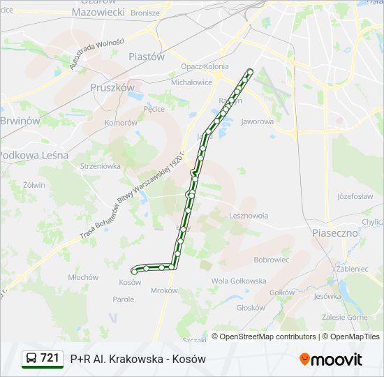 721 bus Line Map