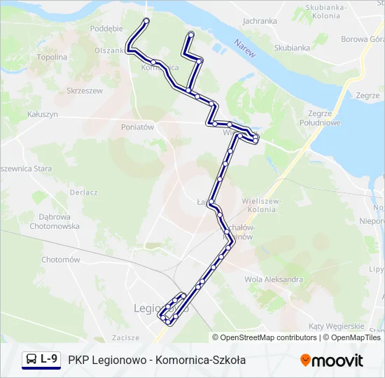 Автобус L-9: карта маршрута