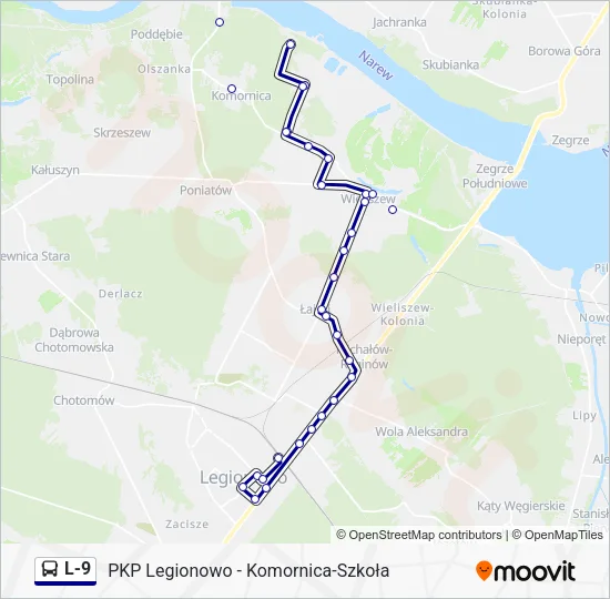 Автобус L-9: карта маршрута
