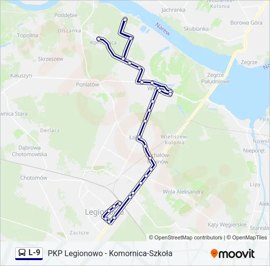 Автобус L-9: карта маршрута
