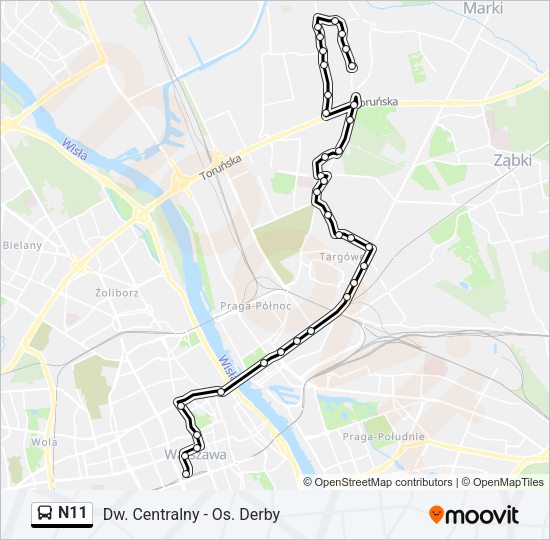 N11 bus Line Map