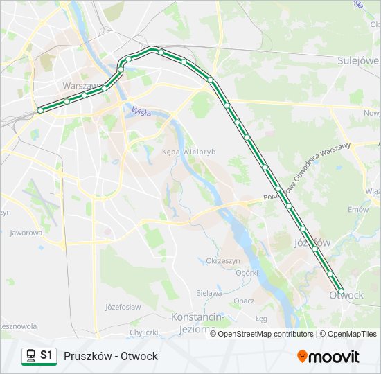 S1 train Line Map