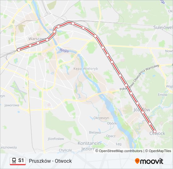 S1 train Line Map