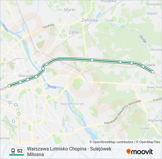 S2 train Line Map