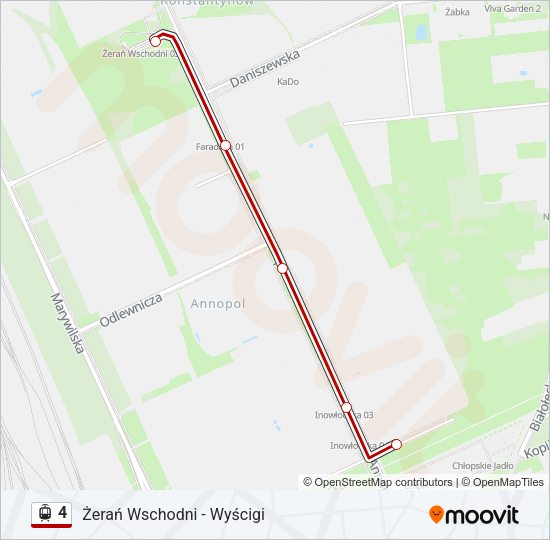 4 light rail Line Map