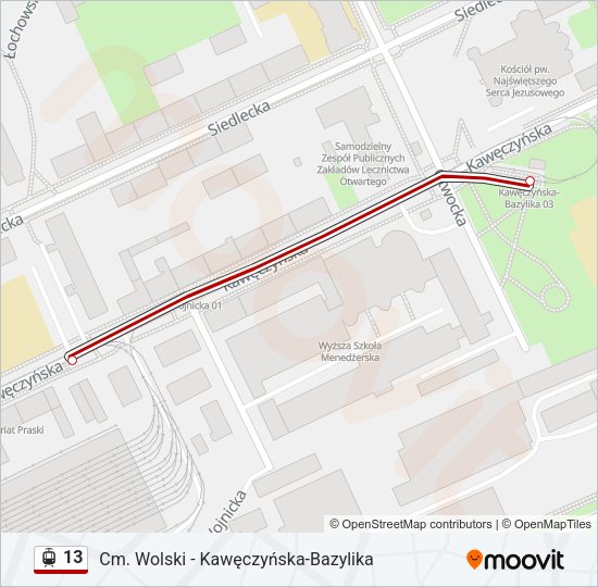 13 light rail Line Map