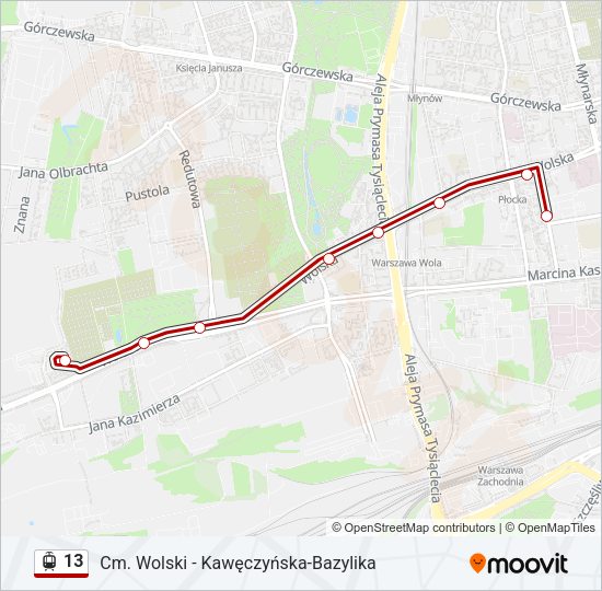 13 light rail Line Map